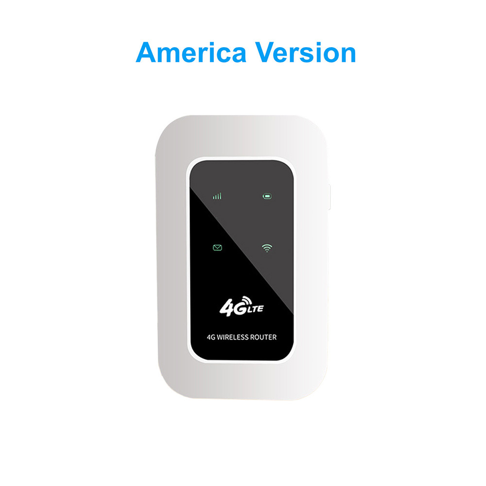 Portable WiFi 4G SIM Card Router 10 WiFi Users Built-in Battery LED Indicators Saving Power High Speed Travel Hotspot 4G LTE WiFi Modem Mini Router Unlocked 4G mifi Pocket WiFi