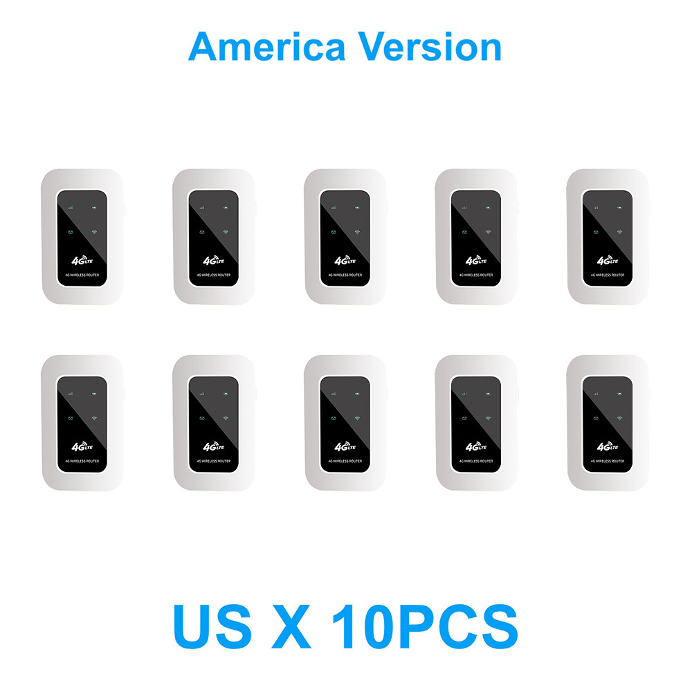 Portable WiFi 4G SIM Card Router 10 WiFi Users Built-in Battery LED Indicators Saving Power High Speed Travel Hotspot 4G LTE WiFi Modem Mini Router Unlocked 4G mifi Pocket WiFi