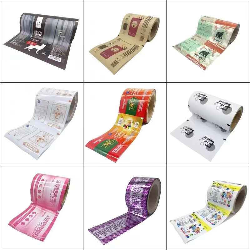 Printed Aluminium Foil Laminated Automatic Packaging Film Roll Tray Snack Heat Seal Food Plastic Film