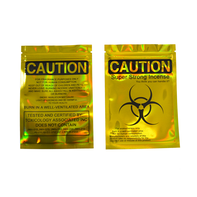 Customized Childproof Zipper Stand-Up Holographic Mylar Bag Smell Proof Custom Printed 3.5 Inch PET PE Plastic Bags Packaging