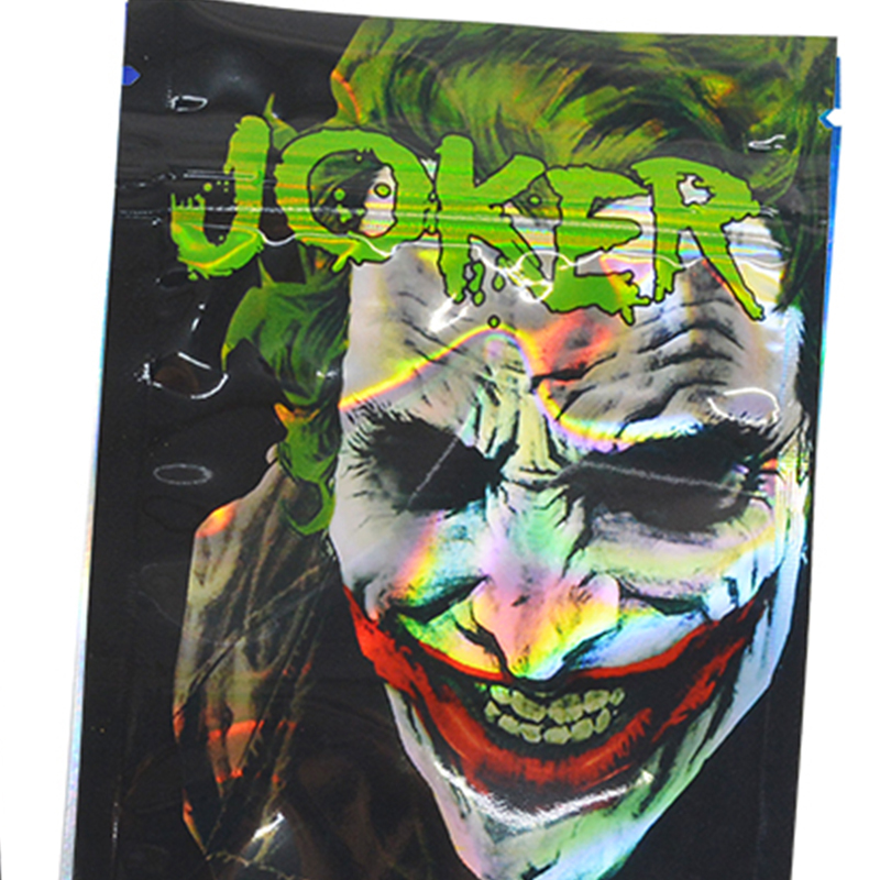 Customized Childproof Zipper Stand-Up Holographic Mylar Bag Smell Proof Custom Printed 3.5 Inch PET PE Plastic Bags Packaging