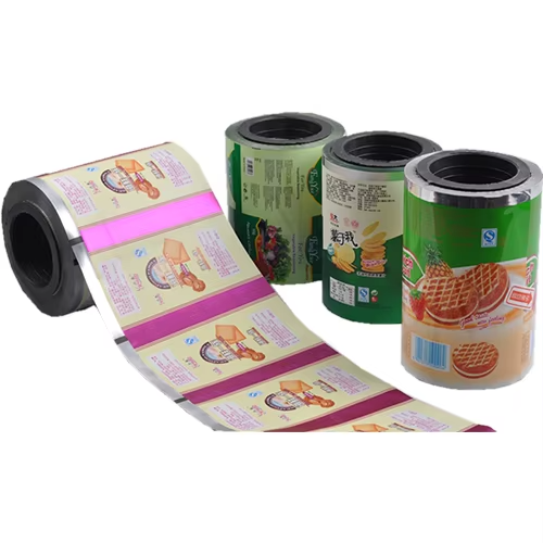 PACK Custom Logo Laminated Aluminum Foil Film Snack Food Packaging Material Film Roll