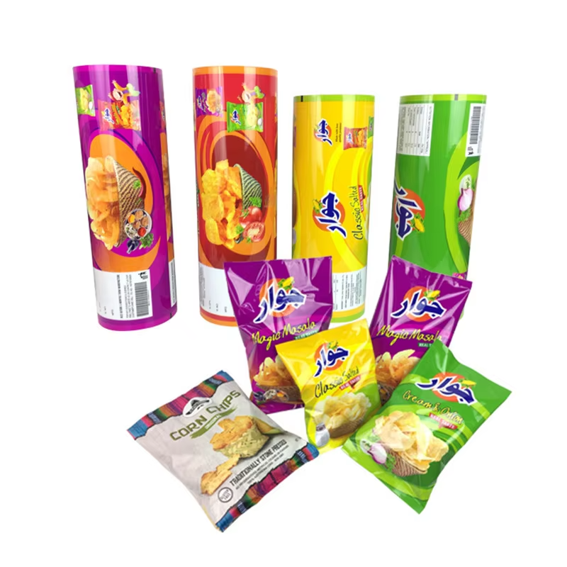 PACK Custom Logo Laminated Aluminum Foil Film Snack Food Packaging Material Film Roll