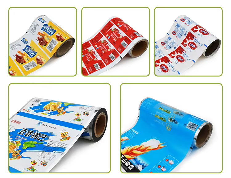 Custom print foil aluminum laminated juice popsicle potato chip snack flexible soft food grade packaging plastic roll film stock