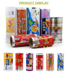 Custom print foil aluminum laminated juice popsicle potato chip snack flexible soft food grade packaging plastic roll film stock