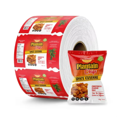 Custom print foil aluminum laminated juice popsicle potato chip snack flexible soft food grade packaging plastic roll film stock