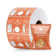 Custom print foil aluminum laminated juice popsicle potato chip snack flexible soft food grade packaging plastic roll film stock