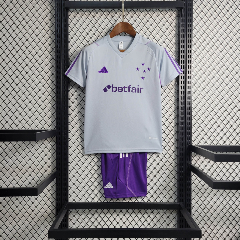 23/24 KIDS Cruzeiro Training Suit Grey Size 16-28