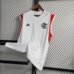 23/24 Flamengo Training Suit White Tank Top Size S-4XL