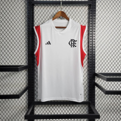 23/24 Flamengo Training Suit White Tank Top Size S-4XL