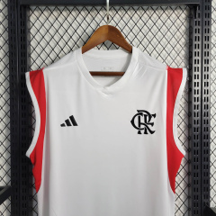 23/24 Flamengo Training Suit White Tank Top Size S-4XL