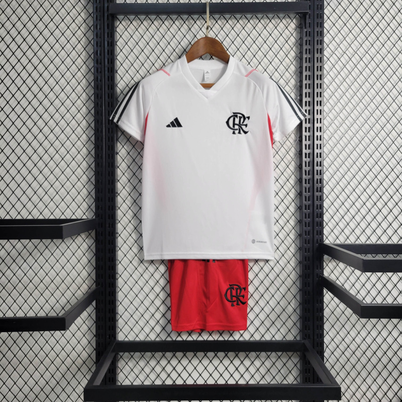 23/24 KIDS Flamengo Training Suit White Size 16-28