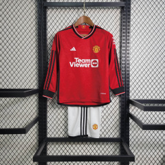 23/24 kids Manchester United home long sleeve size 16-28