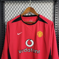 Retro 02/04 Manchester United long sleeve  home S-XXL