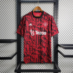 23/24 Manchester United Red Black Training Suit Size S-XXL