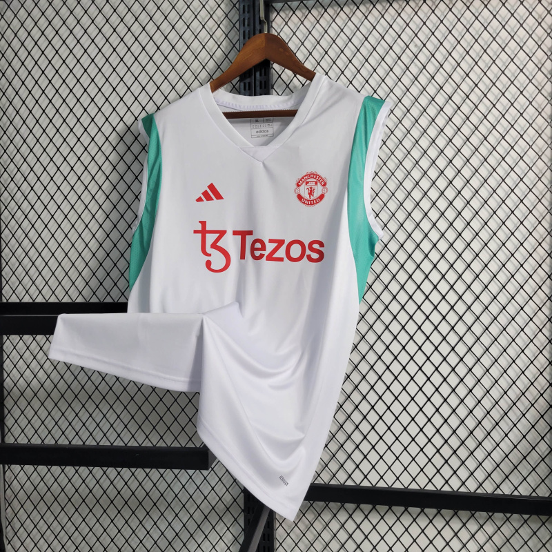 23/24 Manchester United White Training Vest Size S-XXL