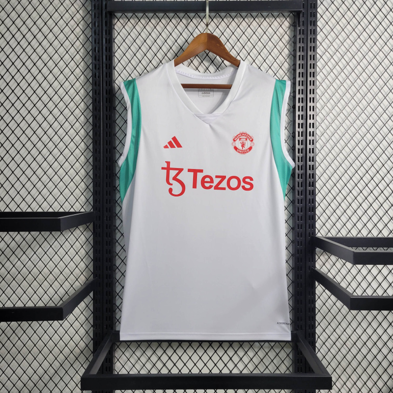23/24 Manchester United White Training Vest Size S-XXL