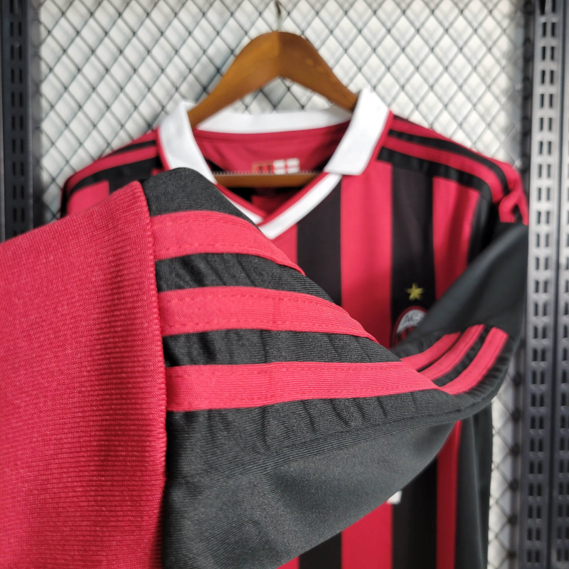 Retro Long Sleeve 2009/10 AC Milan Home Size S-XXL