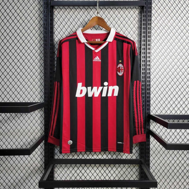 Retro Long Sleeve 2009/10 AC Milan Home Size S-XXL