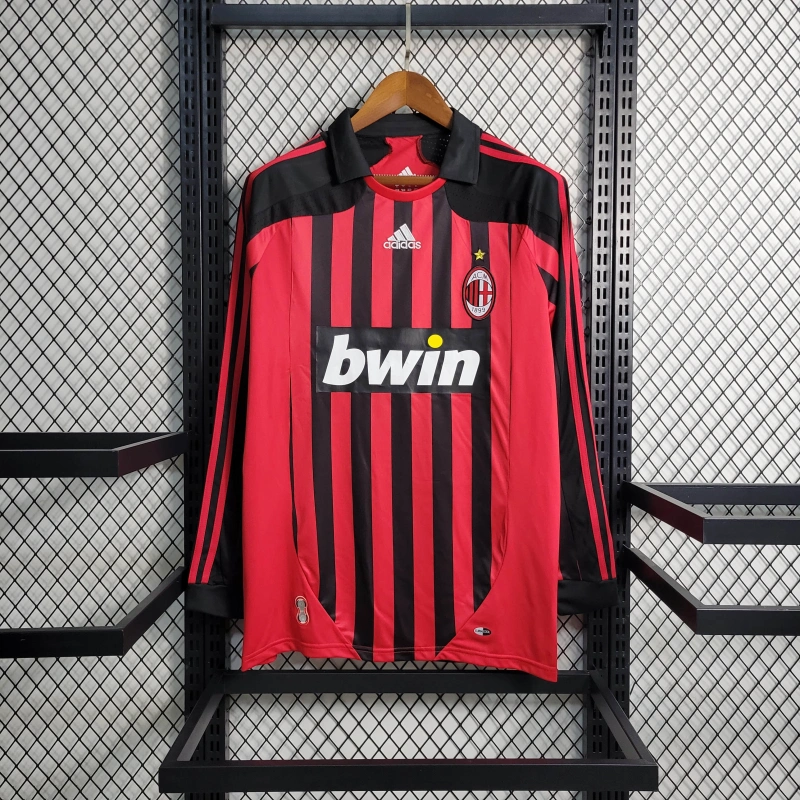 Retro 07/08 AC Milan  Home Long Sleeve Size S-XXL
