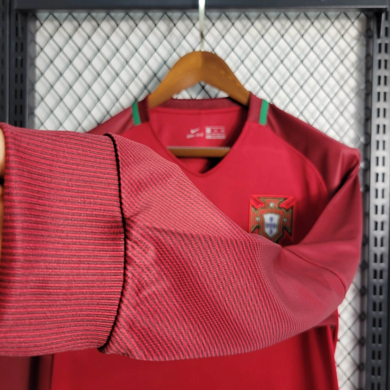 Retro 16/17 Portugal Home Long Sleeve Size S-XXL