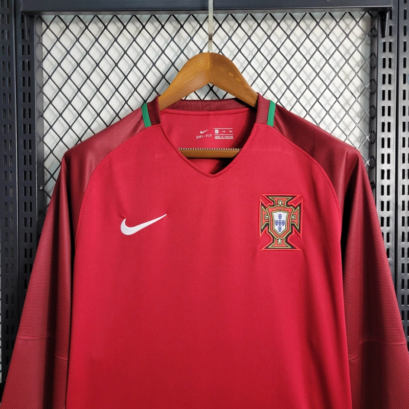 Retro 16/17 Portugal Home Long Sleeve Size S-XXL