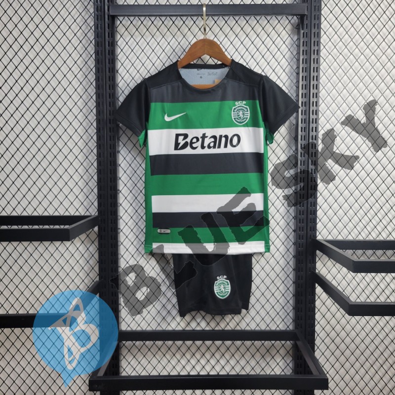 Sporting Lisbon  Home 24/25 Kids Football Team Shirts