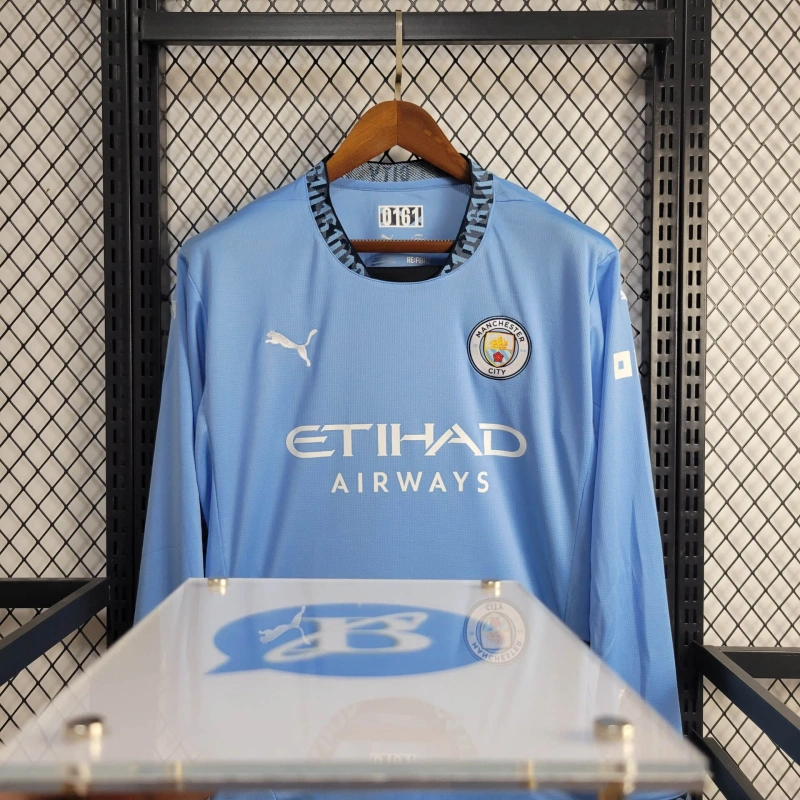 Manchester City home 24/25 long sleeve football team shirt