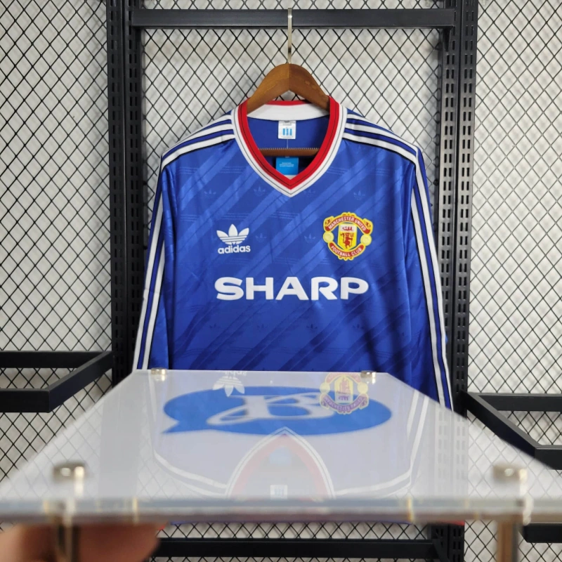 Manchester United Long sleeve 86/88 Retro Football team shirt