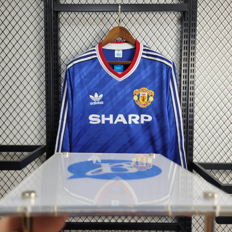Manchester United Long sleeve 86/88 Retro Football team shirt