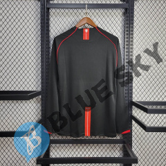 Manchester United Black Long sleeve 2007/08 Retro Football Team Shirt