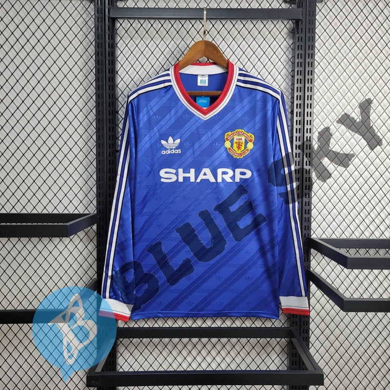 Manchester United Long sleeve 86/88 Retro Football team shirt