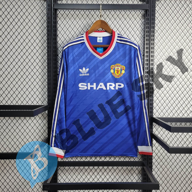Manchester United Long sleeve 86/88 Retro Football team shirt