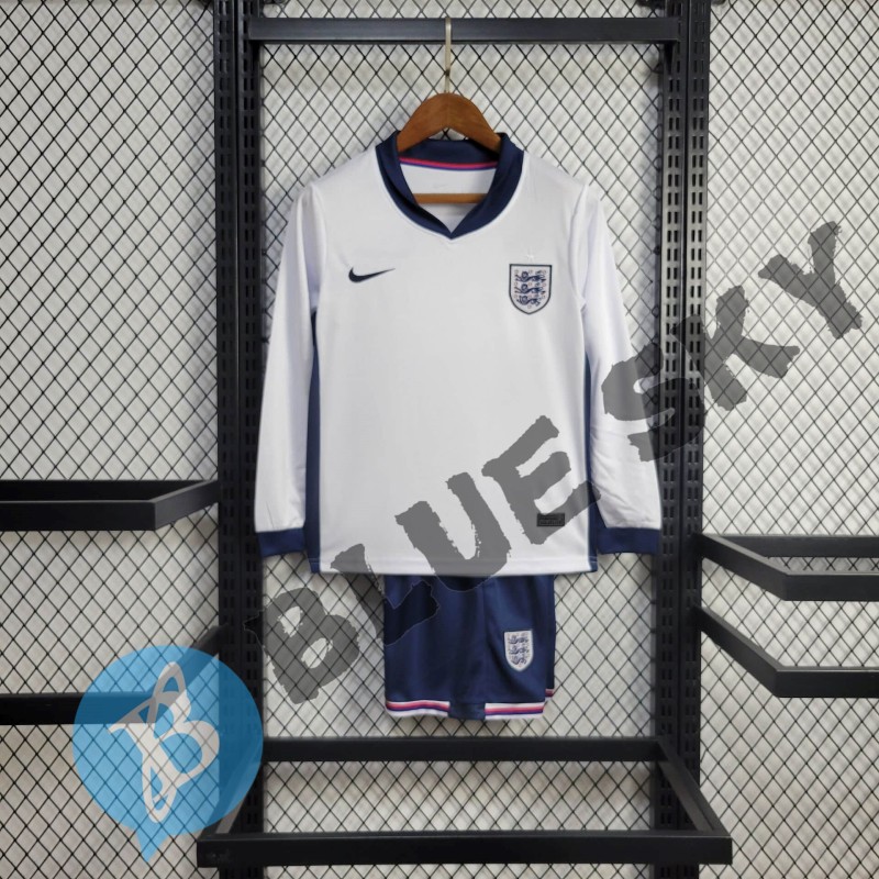 England Home 24/25 KIDS Long sleeve Football Team Shirt