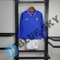 France Home 24/25 KIDS Long sleeve Football Team Shirt