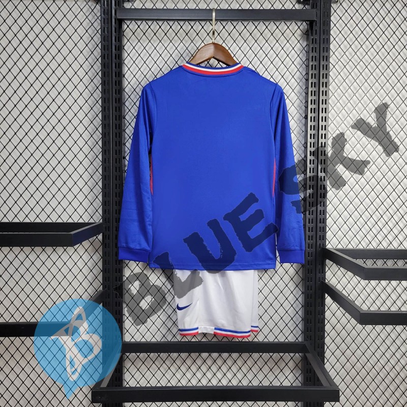 France Home 24/25 KIDS Long sleeve Football Team Shirt