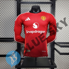 Manchester United Home 24/25 Player long sleeve football team shirt