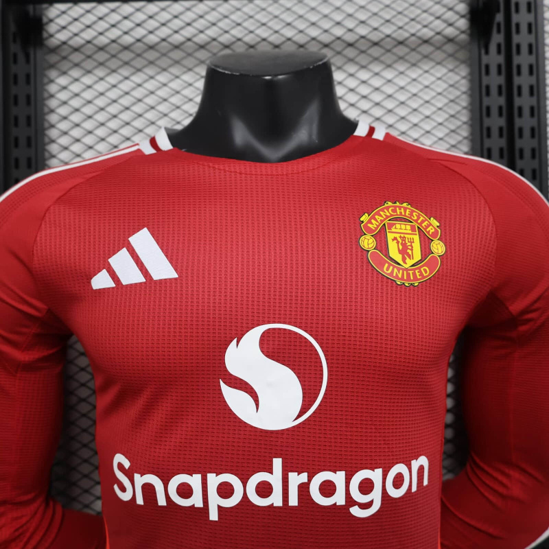 Manchester United Home 24/25 Player long sleeve football team shirt