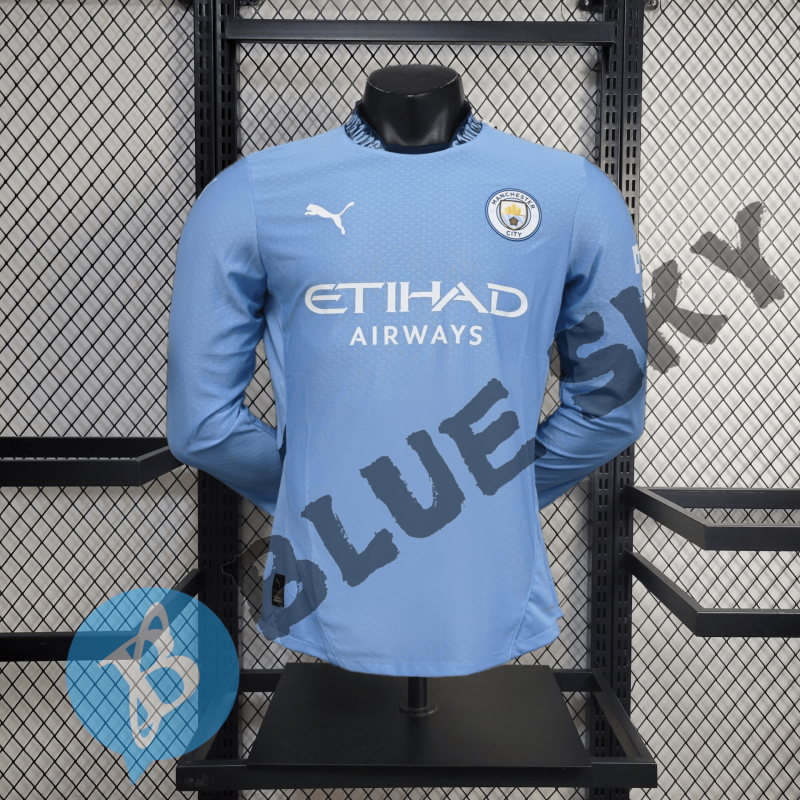 Manchester City home 24/25 long sleeve player football team shirt