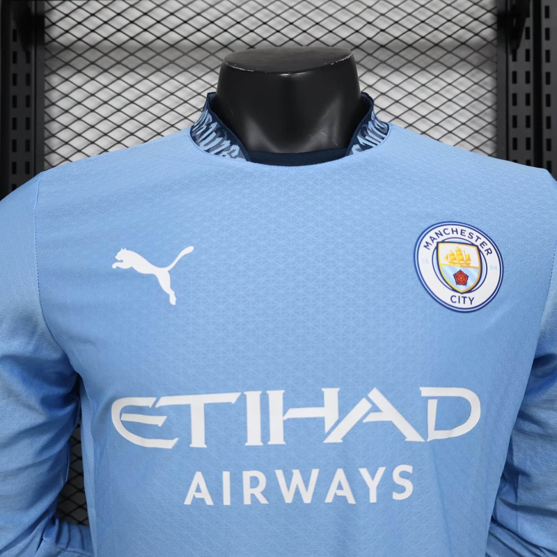 Manchester City home 24/25 long sleeve player football team shirt