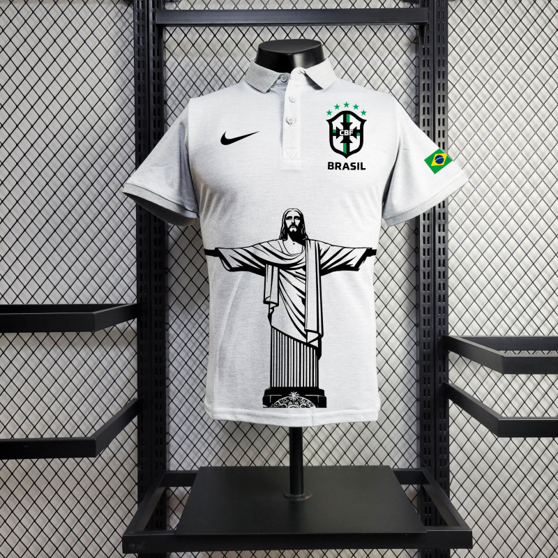 Brazil POLO 24/25 Jesus Special Edition Shirt Football Team Shirt