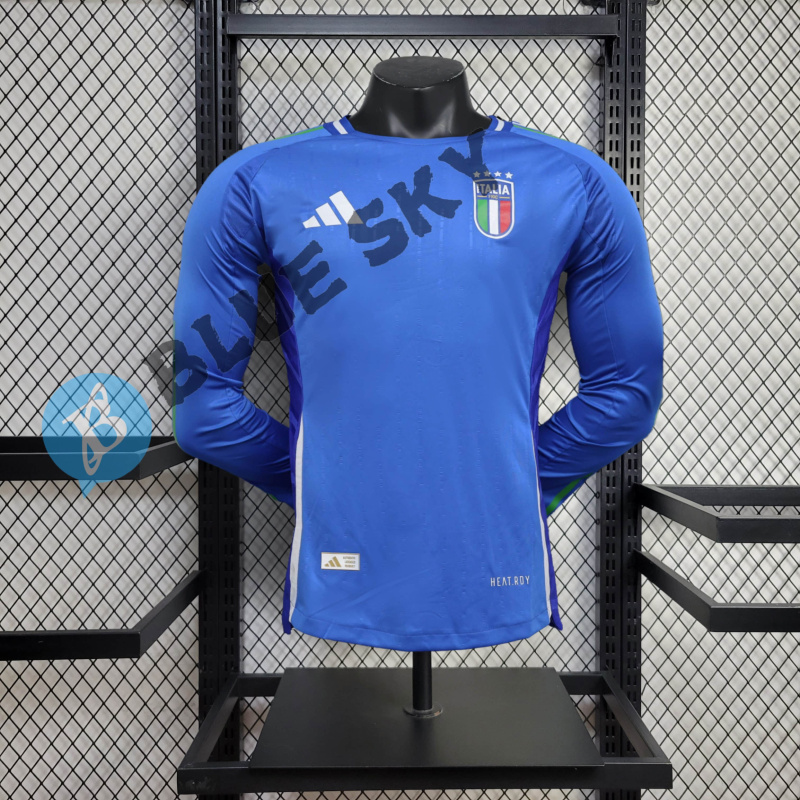 Italy Home long sleeve player 24/25 football team shirt