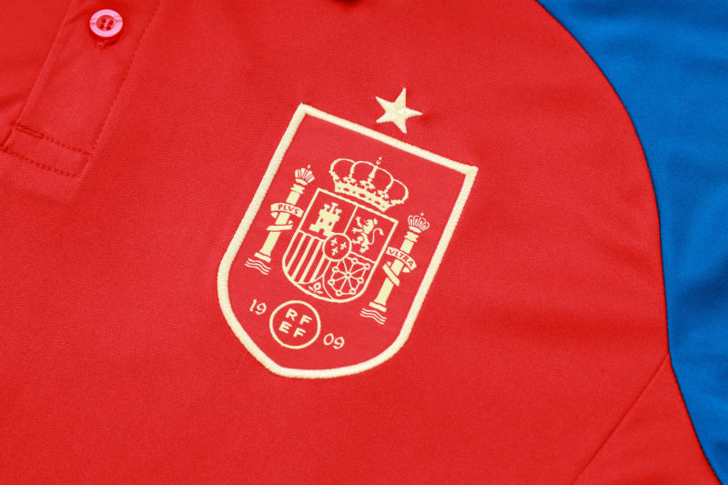 EURO2024 Spain POLO Training clothes 24/25 Football Team Shirt