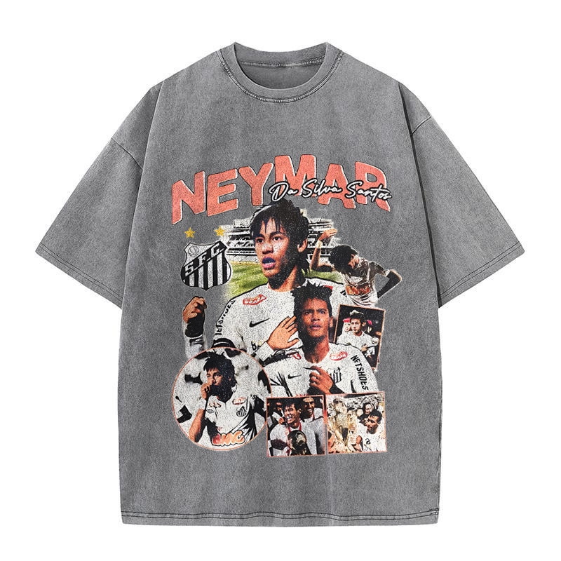 Santos Neymar JR Global superstar football team casual T-shirt