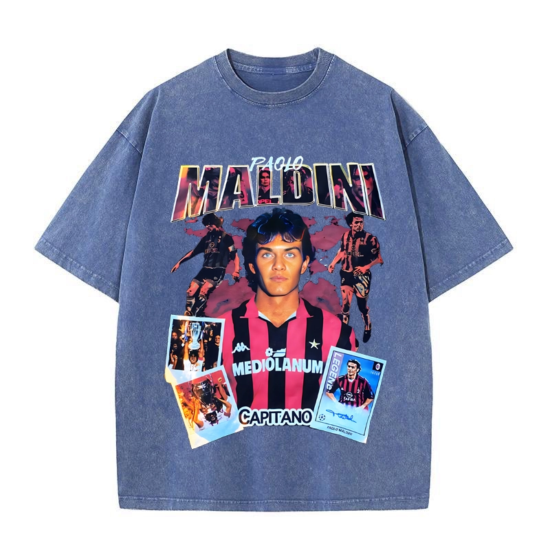AC Milan MALDINI Global Superstar Football Team Casual T-shirt