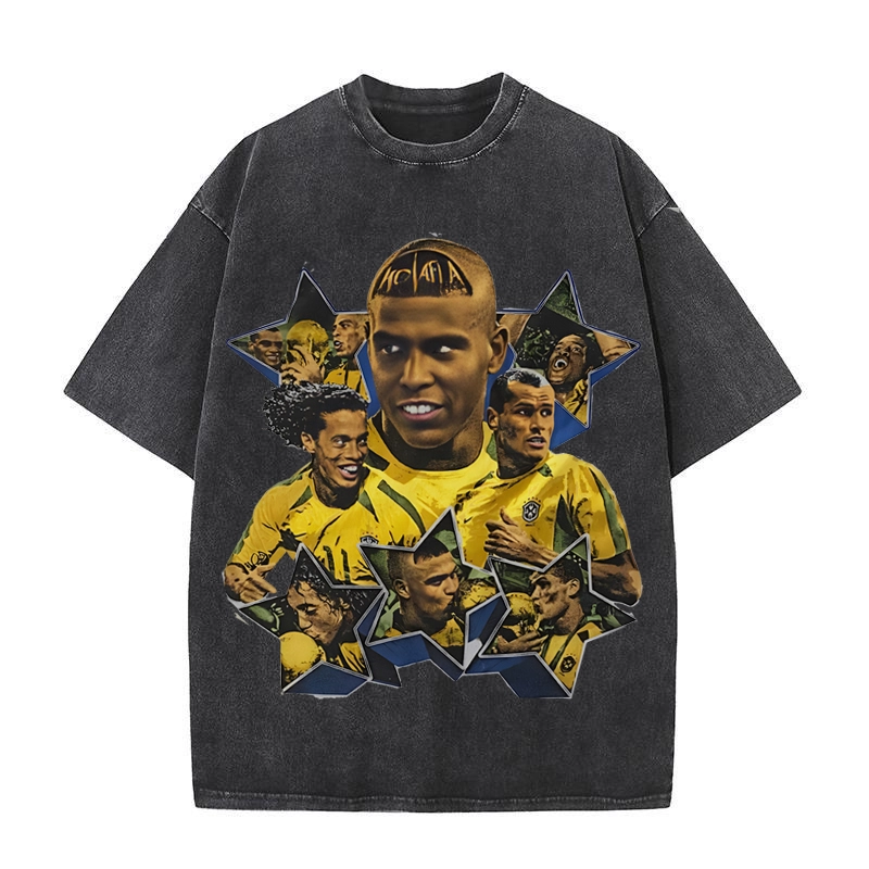 Brazil RONALDINHO Global Superstar Football Team Casual T-shirt
