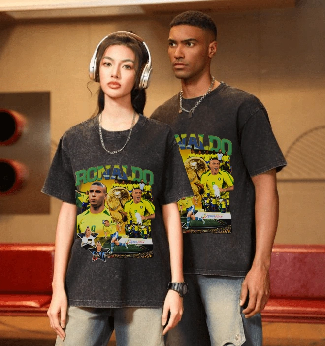 Brazil RONALDO Global Superstar Football Team Casual T-shirt