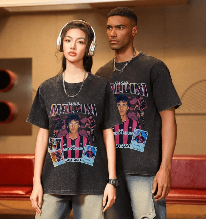 AC Milan MALDINI Global Superstar Football Team Casual T-shirt