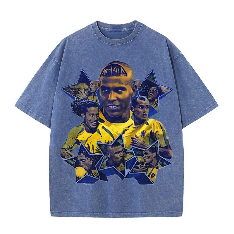 Brazil RONALDINHO Global Superstar Football Team Casual T-shirt