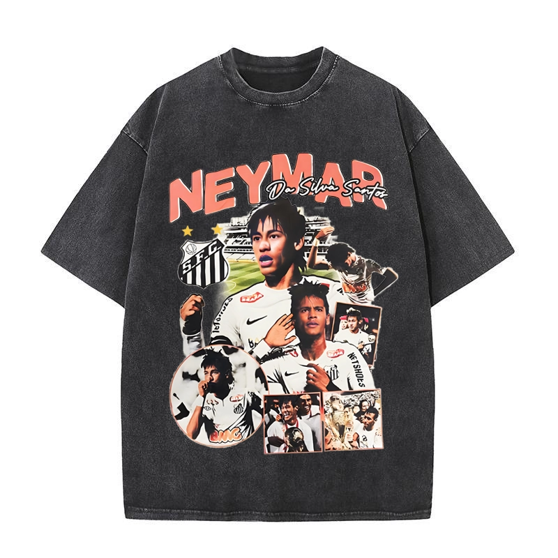 Santos Neymar JR Global superstar football team casual T-shirt